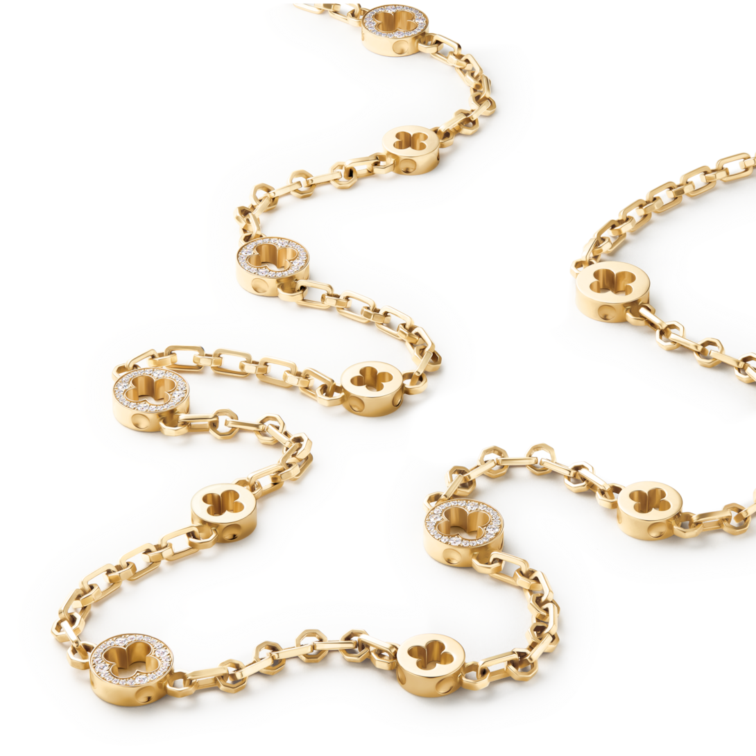 送料込◇希少品♪【LOUIS VUITTON】LV Layer Necklace Gold